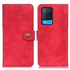 Coque Portefeuille Livre Cuir Etui Clapet A07D pour Oppo A54 4G Rouge