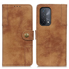 Coque Portefeuille Livre Cuir Etui Clapet A07D pour Oppo A54 5G Marron