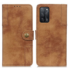 Coque Portefeuille Livre Cuir Etui Clapet A07D pour Oppo A55 5G Marron