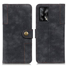 Coque Portefeuille Livre Cuir Etui Clapet A07D pour Oppo A74 4G Noir