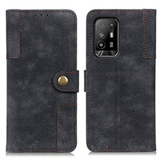 Coque Portefeuille Livre Cuir Etui Clapet A07D pour Oppo A94 5G Noir