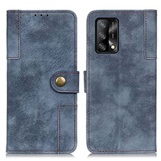 Coque Portefeuille Livre Cuir Etui Clapet A07D pour Oppo A95 4G Bleu