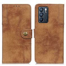 Coque Portefeuille Livre Cuir Etui Clapet A07D pour Oppo Reno6 5G Marron