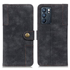 Coque Portefeuille Livre Cuir Etui Clapet A07D pour Oppo Reno6 5G Noir