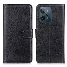 Coque Portefeuille Livre Cuir Etui Clapet A07D pour Realme C31 Noir