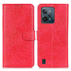 Coque Portefeuille Livre Cuir Etui Clapet A07D pour Realme C31 Rouge