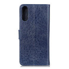 Coque Portefeuille Livre Cuir Etui Clapet A07D pour Samsung Galaxy A02 Bleu