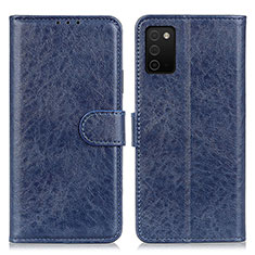 Coque Portefeuille Livre Cuir Etui Clapet A07D pour Samsung Galaxy A02s Bleu