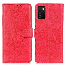 Coque Portefeuille Livre Cuir Etui Clapet A07D pour Samsung Galaxy A02s Rouge