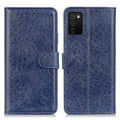 Coque Portefeuille Livre Cuir Etui Clapet A07D pour Samsung Galaxy A03s Bleu