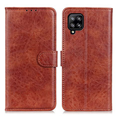 Coque Portefeuille Livre Cuir Etui Clapet A07D pour Samsung Galaxy A22 4G Marron