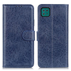 Coque Portefeuille Livre Cuir Etui Clapet A07D pour Samsung Galaxy A22 5G Bleu