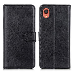 Coque Portefeuille Livre Cuir Etui Clapet A07D pour Samsung Galaxy A22 5G SC-56B Noir