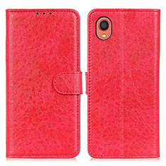 Coque Portefeuille Livre Cuir Etui Clapet A07D pour Samsung Galaxy A22 5G SC-56B Rouge