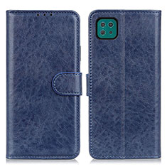 Coque Portefeuille Livre Cuir Etui Clapet A07D pour Samsung Galaxy A22s 5G Bleu