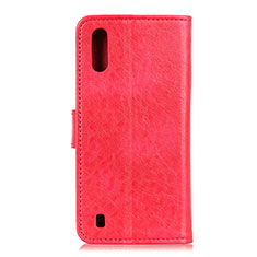 Coque Portefeuille Livre Cuir Etui Clapet A07D pour Samsung Galaxy M01 Rouge