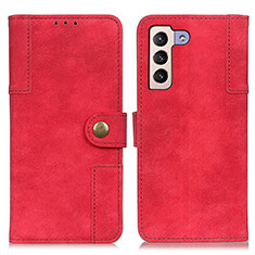 Coque Portefeuille Livre Cuir Etui Clapet A07D pour Samsung Galaxy S21 5G Rouge