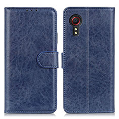 Coque Portefeuille Livre Cuir Etui Clapet A07D pour Samsung Galaxy XCover 5 SM-G525F Bleu