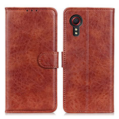 Coque Portefeuille Livre Cuir Etui Clapet A07D pour Samsung Galaxy XCover 5 SM-G525F Marron