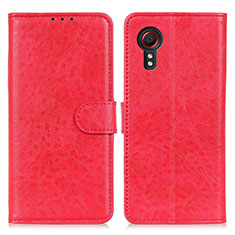 Coque Portefeuille Livre Cuir Etui Clapet A07D pour Samsung Galaxy XCover 5 SM-G525F Rouge