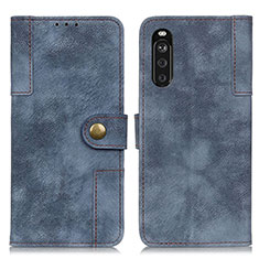 Coque Portefeuille Livre Cuir Etui Clapet A07D pour Sony Xperia 10 III Bleu