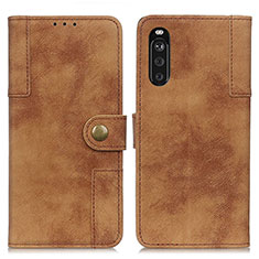 Coque Portefeuille Livre Cuir Etui Clapet A07D pour Sony Xperia 10 III Lite Marron