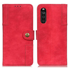 Coque Portefeuille Livre Cuir Etui Clapet A07D pour Sony Xperia 10 III SOG04 Rouge