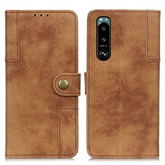 Coque Portefeuille Livre Cuir Etui Clapet A07D pour Sony Xperia 5 III Marron