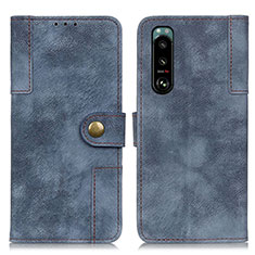 Coque Portefeuille Livre Cuir Etui Clapet A07D pour Sony Xperia 5 III SO-53B Bleu
