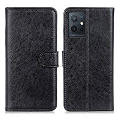 Coque Portefeuille Livre Cuir Etui Clapet A07D pour Vivo T1 5G India Noir