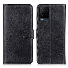 Coque Portefeuille Livre Cuir Etui Clapet A07D pour Vivo Y21 Noir