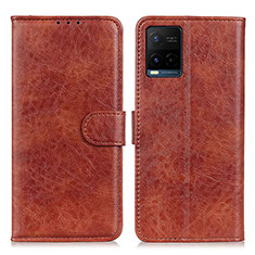 Coque Portefeuille Livre Cuir Etui Clapet A07D pour Vivo Y32 4G Marron