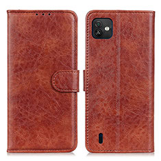 Coque Portefeuille Livre Cuir Etui Clapet A07D pour Wiko Y82 Marron