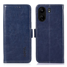 Coque Portefeuille Livre Cuir Etui Clapet A07D pour Xiaomi Poco C65 Bleu