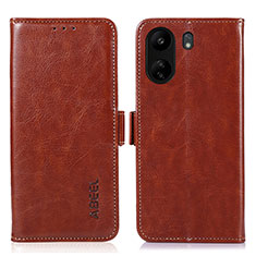 Coque Portefeuille Livre Cuir Etui Clapet A07D pour Xiaomi Poco C65 Marron