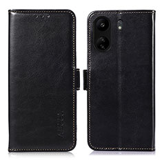 Coque Portefeuille Livre Cuir Etui Clapet A07D pour Xiaomi Poco C65 Noir