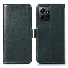 Coque Portefeuille Livre Cuir Etui Clapet A07D pour Xiaomi Redmi Note 12 4G Vert