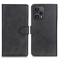 Coque Portefeuille Livre Cuir Etui Clapet A07D pour Xiaomi Redmi Note 12 Turbo 5G Noir