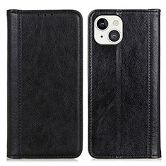 Coque Portefeuille Livre Cuir Etui Clapet A08 pour Apple iPhone 13 Noir