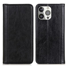 Coque Portefeuille Livre Cuir Etui Clapet A08 pour Apple iPhone 14 Pro Max Noir