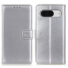 Coque Portefeuille Livre Cuir Etui Clapet A08D pour Google Pixel 8a 5G Argent