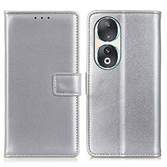 Coque Portefeuille Livre Cuir Etui Clapet A08D pour Huawei Honor 90 5G Argent