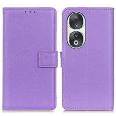 Coque Portefeuille Livre Cuir Etui Clapet A08D pour Huawei Honor 90 5G Violet