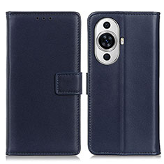 Coque Portefeuille Livre Cuir Etui Clapet A08D pour Huawei Nova 11 Bleu