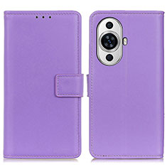 Coque Portefeuille Livre Cuir Etui Clapet A08D pour Huawei Nova 11 Pro Violet