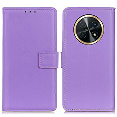 Coque Portefeuille Livre Cuir Etui Clapet A08D pour Huawei Nova Y91 Violet