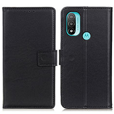 Coque Portefeuille Livre Cuir Etui Clapet A08D pour Motorola Moto E20 Noir