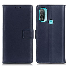 Coque Portefeuille Livre Cuir Etui Clapet A08D pour Motorola Moto E30 Bleu