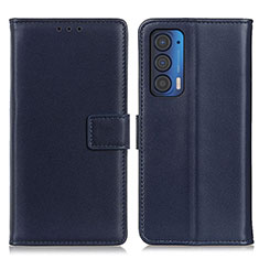 Coque Portefeuille Livre Cuir Etui Clapet A08D pour Motorola Moto Edge (2021) 5G Bleu