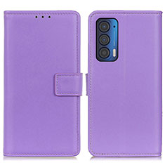 Coque Portefeuille Livre Cuir Etui Clapet A08D pour Motorola Moto Edge (2021) 5G Violet